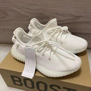 Yeezy Boost 350 V2 Women Shoes "Triple White" White Color Size US 7.5